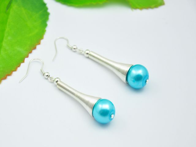 Beautiful Jewelry Tibet Silver sky blue Earrings #815  
