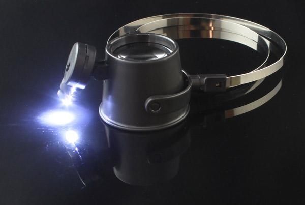 15X Magnifier Magnifying Glass Eye Loupe LED Light Lampwatches  