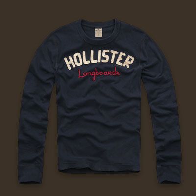 NWT DUDES SMALL NAVY BLUE L/S LONGBOARDS LONG SLEEVE HOLLISTER SHIRT S 