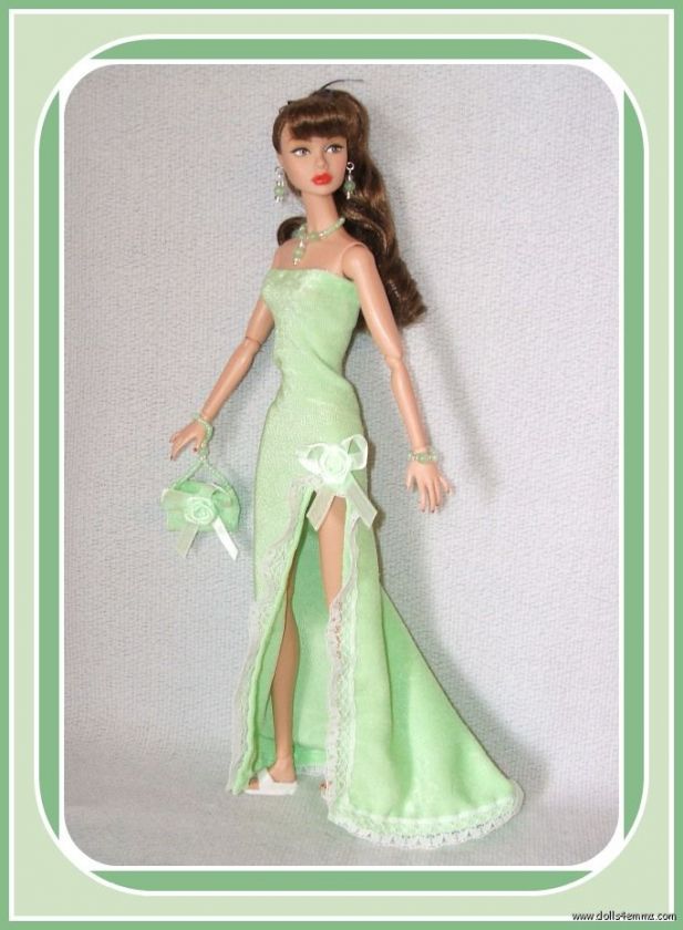 HANDMADE FASHION GOWN +JEWELRY 4 POPPY PARKER DOLL d4e  