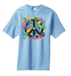 Peace Sign Flower T Shirt S  6x  