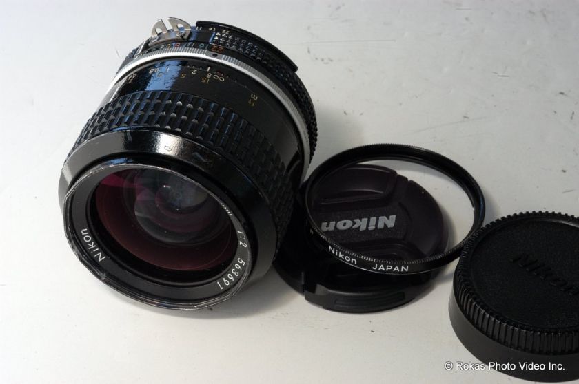 Nikon 28mm f2.0 lens Ai Nikkor auto f=28mm 12 2.0  