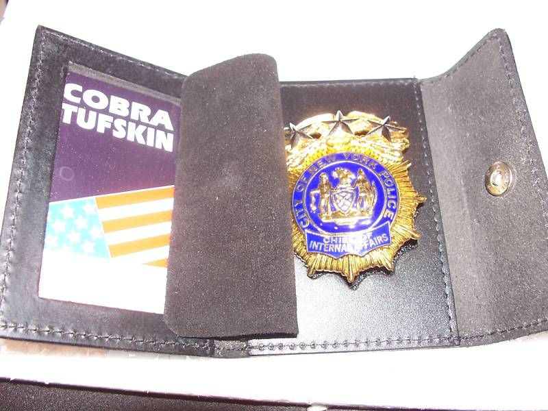 NYPD Chiefs Style Badge Cut Out & ID Card Snap Wallet  