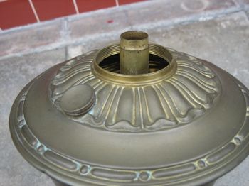 Antique 1917 ALADDIN MODEL 7 OIL KEROSENE BRASS PEDESTAL TABLE LAMP 