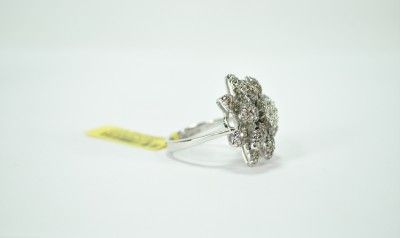 Le Vian 14k White Gold Chocolate and White Diamond Flower Ring $4800 