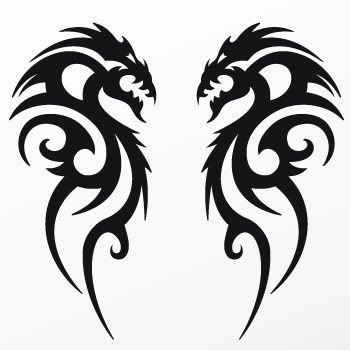 Tribal tattoo design Decal Sticker Dragon Art WRSXW  