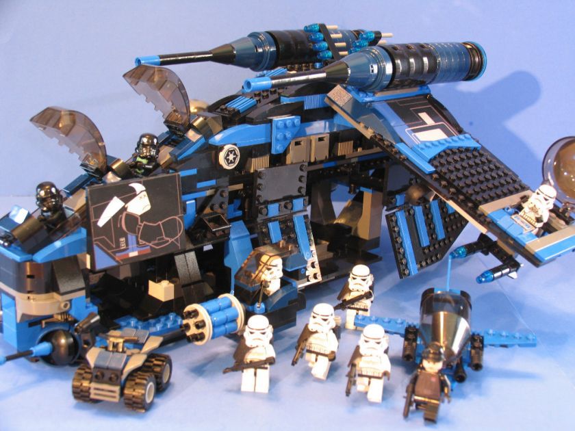 LEGO® brick STAR WARS custom IMPERIAL BLACK REPUBLIC GUNSHIP + 9 