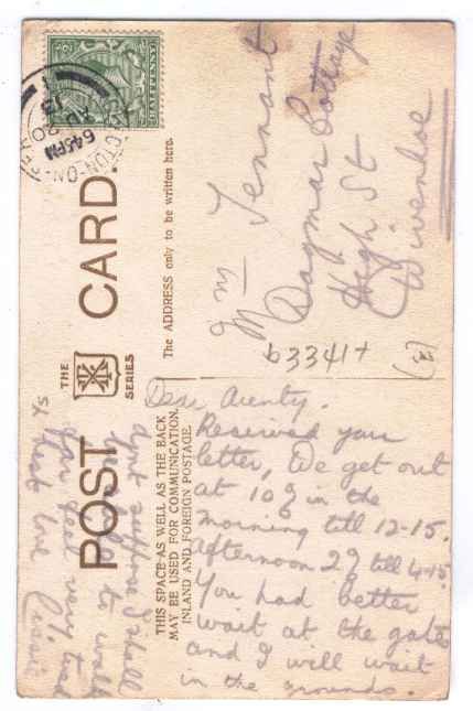 UK CLACTON ON SEA MIDDLESEX HOSPITAL 1913 POSTCARD  