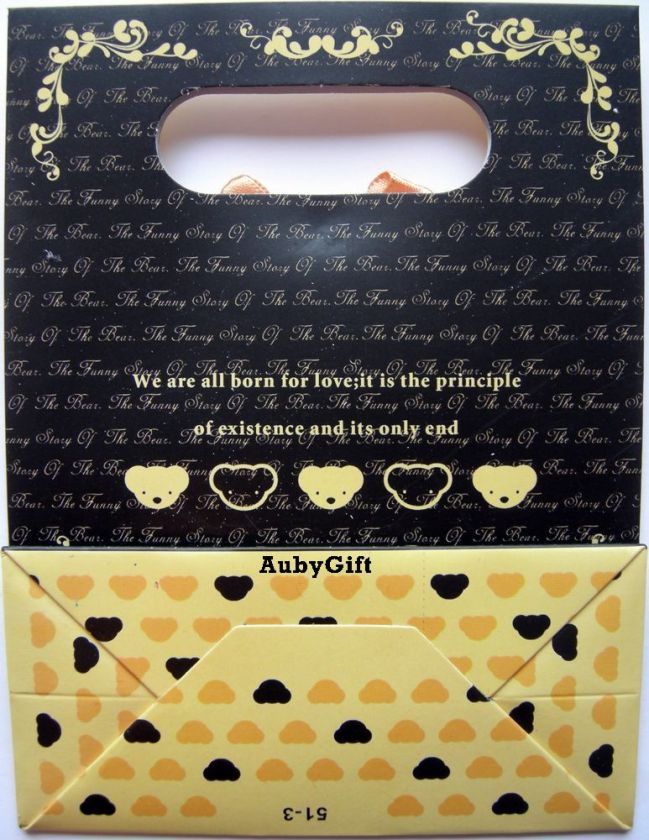 The Bear Small Paper Packing Flip with Yellow Ribbon Gift / Party 