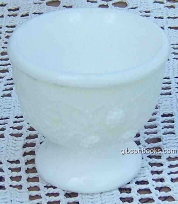 Antique Milk Glass Blackberry Pattern Glass Master Salt  