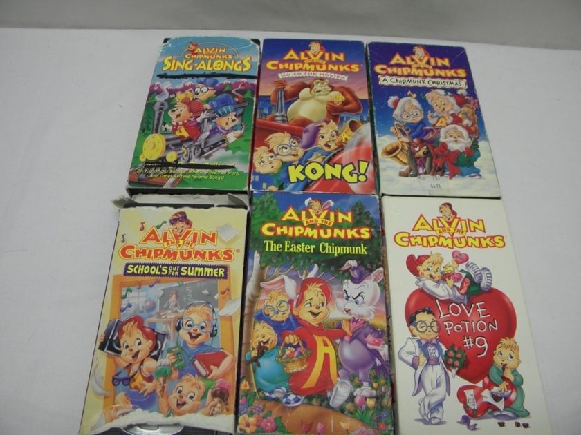 Lot Alvin and the Chipmunks VHS Video Sing Alongs Christmas Love 